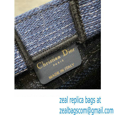 Dior mini Book Tote phone Bag in Denim Blue Toile de Jouy Embroidery 2023 - Click Image to Close