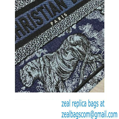 Dior small Book Tote Bag in Denim Blue Toile de Jouy Embroidery 2023 - Click Image to Close