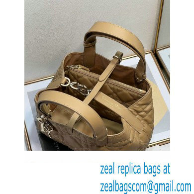 Dior small Toujours Bag in tan Macrocannage Calfskin 2023