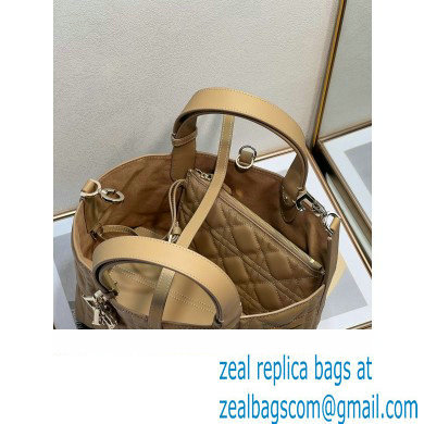 Dior small Toujours Bag in tan Macrocannage Calfskin 2023
