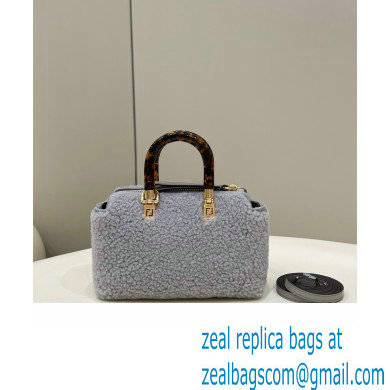 Fendi By The Way Mini Boston bag Light grey sheepskin 2023 - Click Image to Close