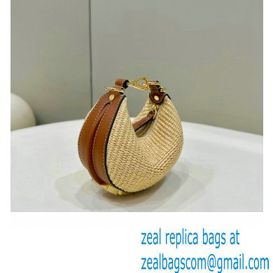 Fendi Fendigraphy Nano bag charm in Natural raffia 2023 - Click Image to Close