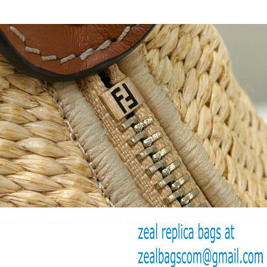 Fendi Fendigraphy Small bag in Natural straw 2023 - Click Image to Close