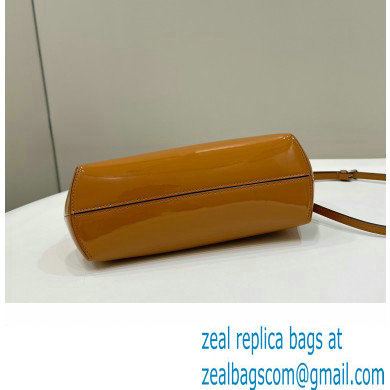 Fendi First Midi bag in brown patent leather 2023