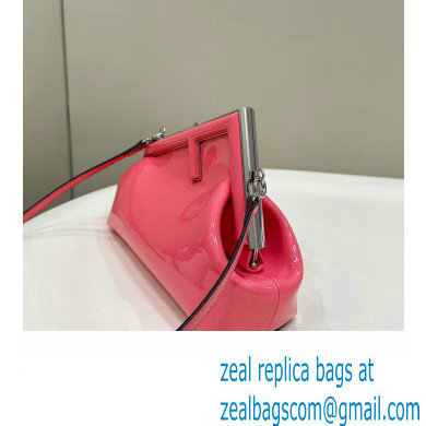 Fendi First Midi bag in pink patent leather 2023