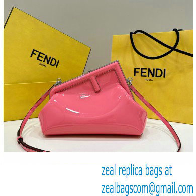 Fendi First Midi bag in pink patent leather 2023