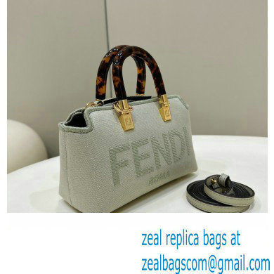 Fendi Light green canvas mini By The Way Boston bag 2023