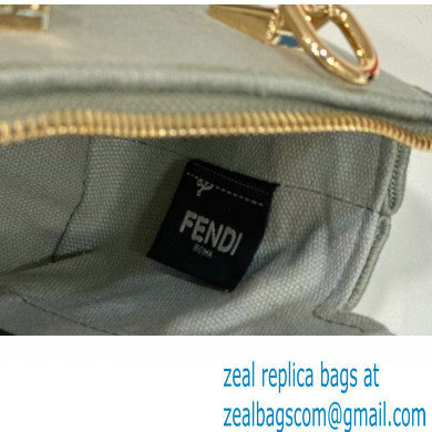 Fendi Light green canvas mini By The Way Boston bag 2023