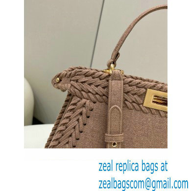 Fendi Peekaboo Iseeu Medium Bag in Beige Flannel 2023