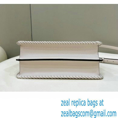 Fendi Peekaboo Iseeu Medium Bag in interlace leather White 2023 - Click Image to Close
