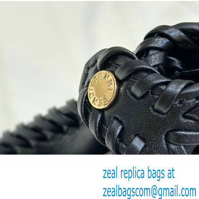 Fendi Peekaboo Iseeu Petite Bag in interlace leather Black 2023