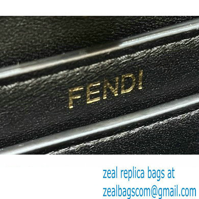 Fendi Peekaboo Iseeu Petite Bag in interlace leather Black 2023