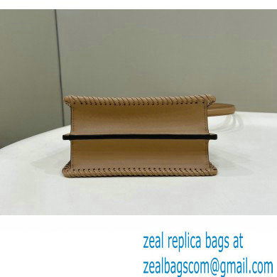 Fendi Peekaboo Iseeu Petite Bag in interlace leather Brown 2023 - Click Image to Close