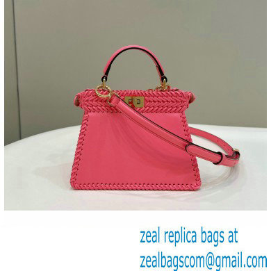 Fendi Peekaboo Iseeu Petite Bag in interlace leather Pink 2023