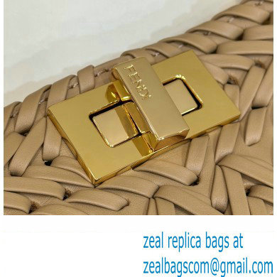 Fendi Peekaboo Iseeu Small Bag in interlace leather Brown 2023 - Click Image to Close