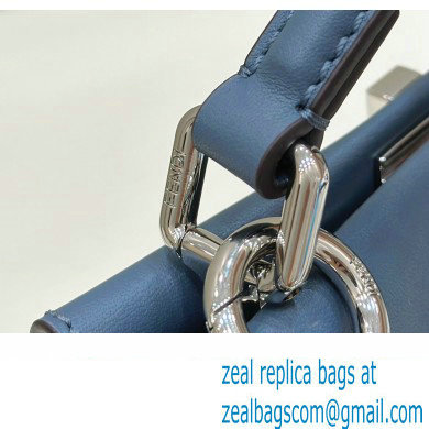 Fendi Peekaboo Mini bag in White and blue woven leather 2023