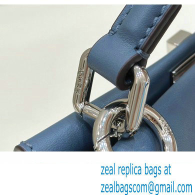 Fendi Peekaboo Mini bag in White and blue woven leather 2023 - Click Image to Close