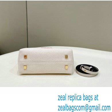 Fendi beige canvas mini By The Way Boston bag 2023