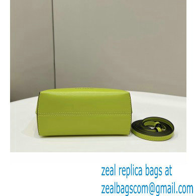 Fendi mini By The Way Boston bag in acid green leather 2023