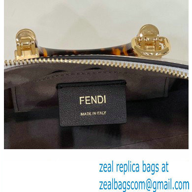 Fendi white leather and elaphe by the way mini Boston bag 2023