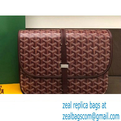 Goyard Belvedere MM Strap Bag Burgundy