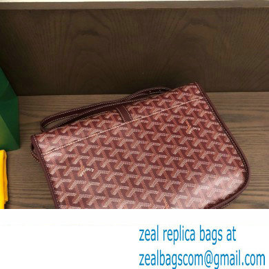 Goyard Belvedere MM Strap Bag Burgundy