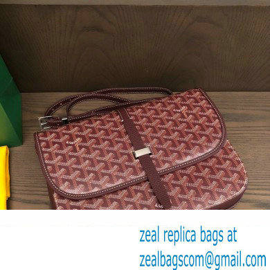 Goyard Belvedere MM Strap Bag Burgundy