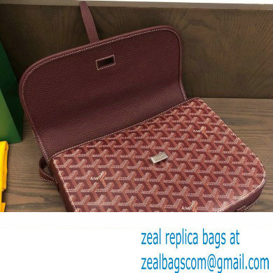 Goyard Belvedere MM Strap Bag Burgundy