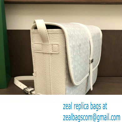 Goyard Belvedere MM Strap Bag White