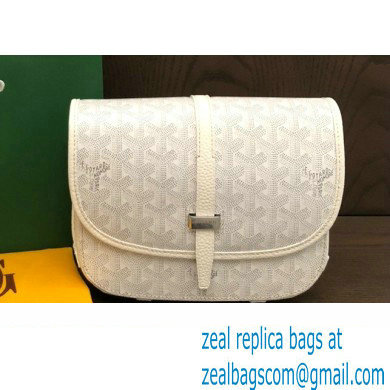 Goyard Belvedere PM Strap Bag White