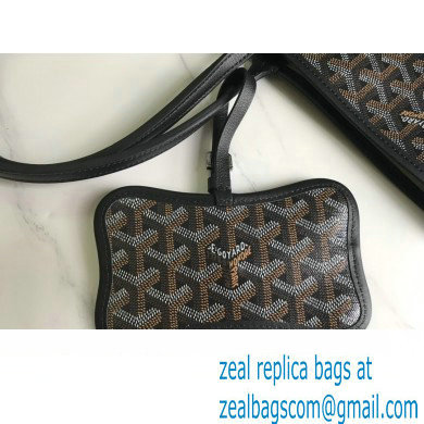 Goyard Chien Gris Pet Tote Bag Black