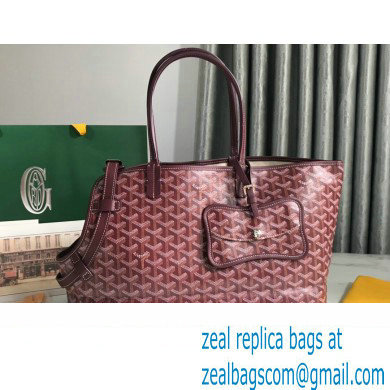 Goyard Chien Gris Pet Tote Bag Burgundy