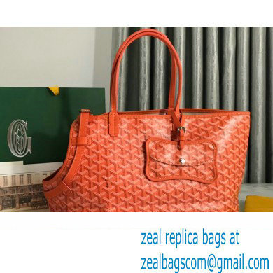 Goyard Chien Gris Pet Tote Bag Orange