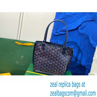 Goyard Hulot Print Anjou Reversible Mini Tote Bag Dark Blue