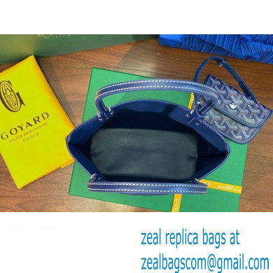 Goyard Hulot Print Anjou Reversible Mini Tote Bag Dark Blue