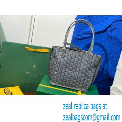 Goyard Hulot Print Anjou Reversible Mini Tote Bag Gray