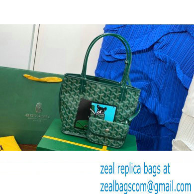 Goyard Hulot Print Anjou Reversible Mini Tote Bag Green - Click Image to Close