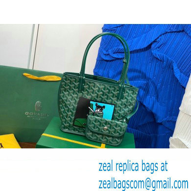 Goyard Hulot Print Anjou Reversible Mini Tote Bag Green