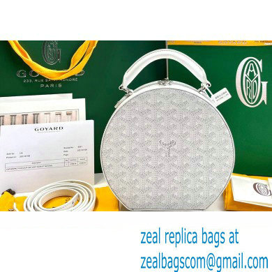 Goyard The Alto Hatbox Trunk Bag White