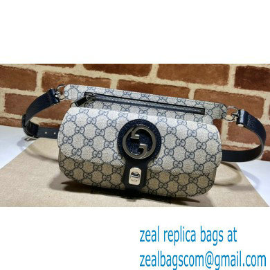 Gucci Blondie belt bag 718154 GG Canvas Blue 2023 - Click Image to Close