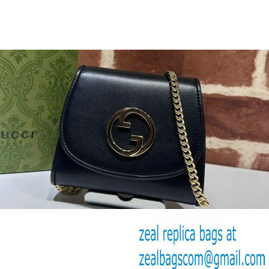 Gucci Blondie medium chain wallet 725219 Leather Black 2023