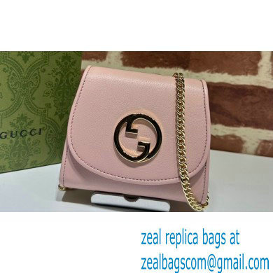 Gucci Blondie medium chain wallet 725219 Leather Pink 2023 - Click Image to Close