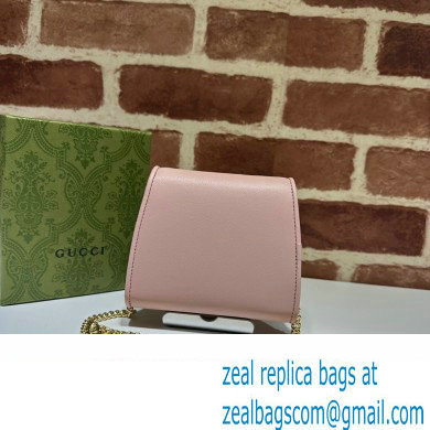 Gucci Blondie medium chain wallet 725219 Leather Pink 2023