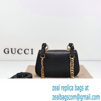 Gucci Blondie mini shoulder bag 724645 leather Black 2023 - Click Image to Close