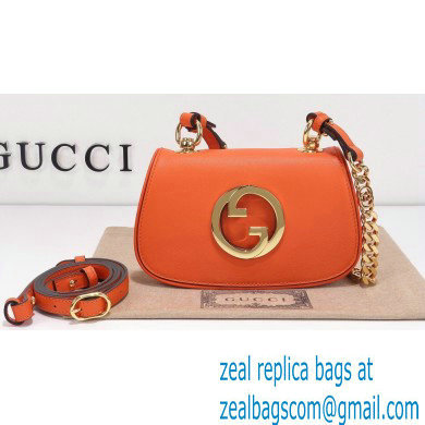 Gucci Blondie mini shoulder bag 724645 leather Orange 2023 - Click Image to Close