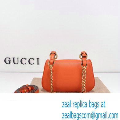 Gucci Blondie mini shoulder bag 724645 leather Orange 2023 - Click Image to Close