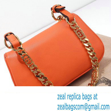 Gucci Blondie mini shoulder bag 724645 leather Orange 2023