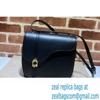 Gucci Equestrian inspired shoulder bag 740988 Black 2023 - Click Image to Close