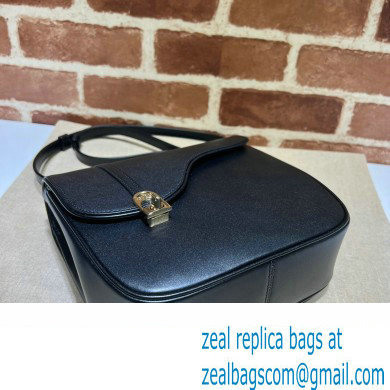 Gucci Equestrian inspired shoulder bag 740988 Black 2023 - Click Image to Close