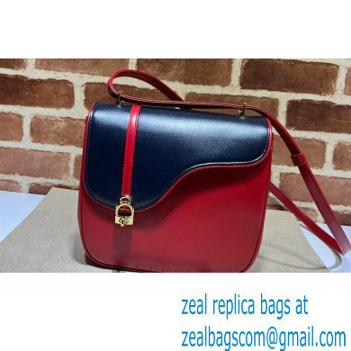 Gucci Equestrian inspired shoulder bag 740988 Blue/Red 2023 - Click Image to Close